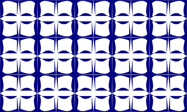 Blue white striped cross background, Two tone blue grid, illustration vector image design for fabric printing, repeat pattern