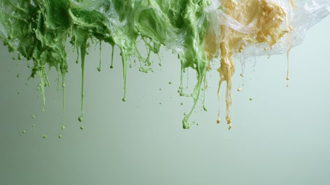 A striking visual showcasing vibrant, gooey paint colors dripping and flowing, symbolizing artistic creativity, spontaneity, and the process of artistic expression in abstract form.