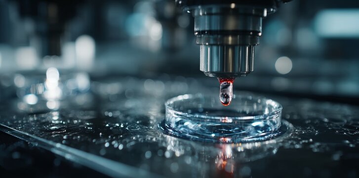 Precision CNC Machining Process with Cutting Tool and Coolant.