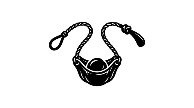 Vintage Black Braided Leather Dog Leash Clip.
