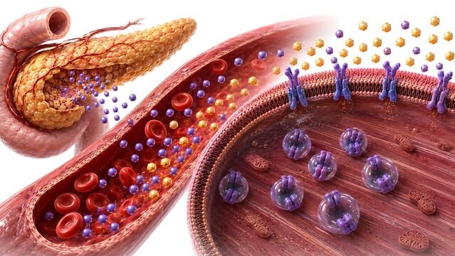 Insulin Resistance Mechanism in Skeletal Muscle Cell with Hyperglycemia and Impaired GLUT4 Translocation.