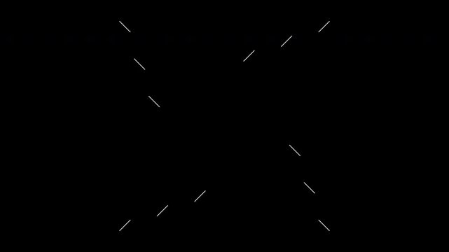 白黒の線やシェイプを組み合わせたモーショングラフィックス素材,スタイリッシュ,細い,デザイン,2D,アルファチャンネル,透過,