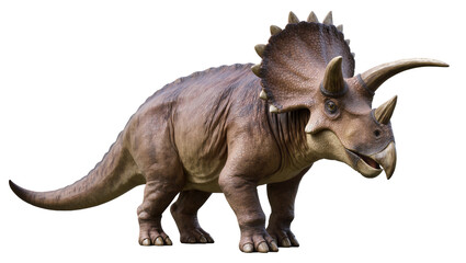 Triceratops dinosaur with three horns and frill © Corman