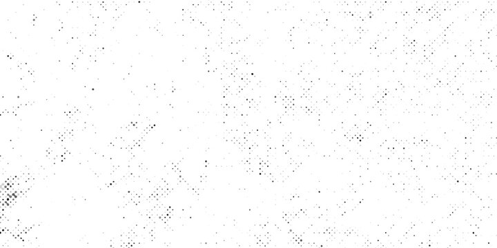 Abstract vector noise. Small particles of debris and dust. Distressed uneven background. Grunge texture overlay with fine grains isolated on white background. Vector illustration.