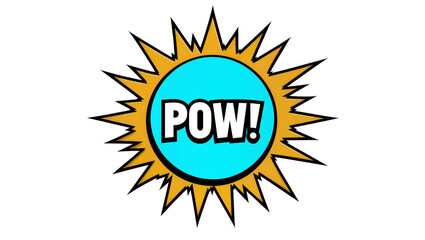 Comic book POW explosion burst, isolated on transparent background © TONSTOCK