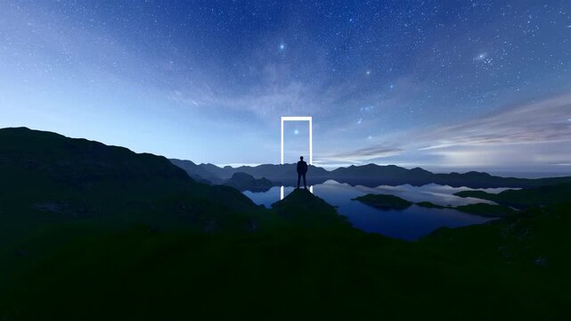 Explore the gateway to the future a space imaginative and evocative(3D software Lumion makes non-AI)
