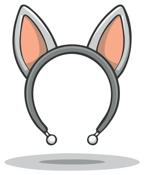 Cute cartoon cat ears headband animal accessory for cosplay and parties