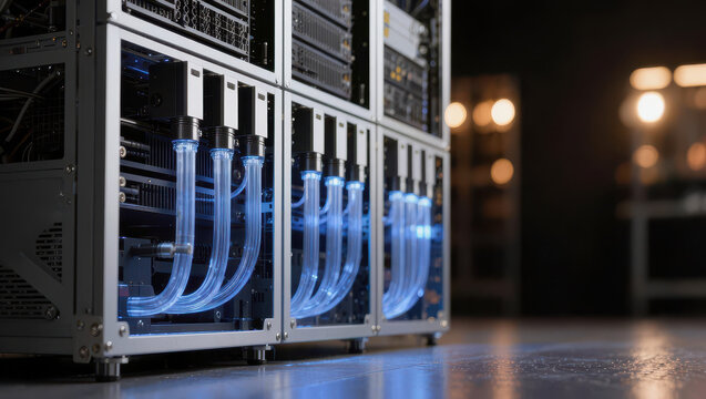 Server data center computer rack liquid cooling server rack data center computer server network technology hardware storage