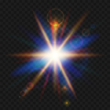 Abstract Lens Flare Light Effect Overlay