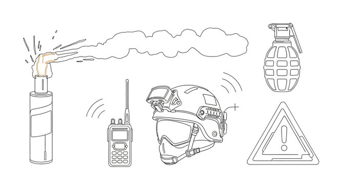 Military explosive bomb equipment.