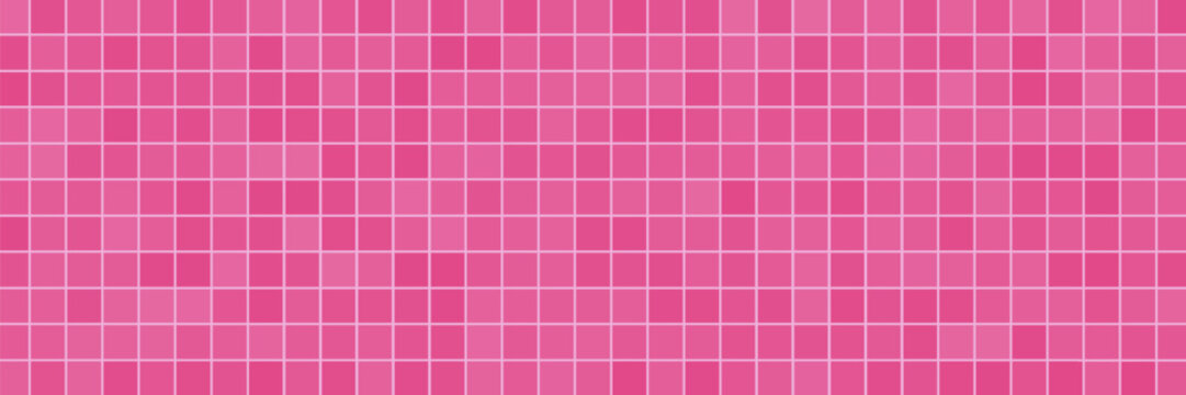 Clean geometric grid pattern inspired by pink pool and water reflections. Pink Bathroom tile background perfect for spa interiors and summer themes.