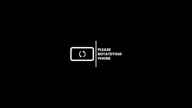 Rotate your phone screen animation on transparent background, rotate you Smartphone and turn your device in 4k, Rotate your phone horizontal to vertical orientation.