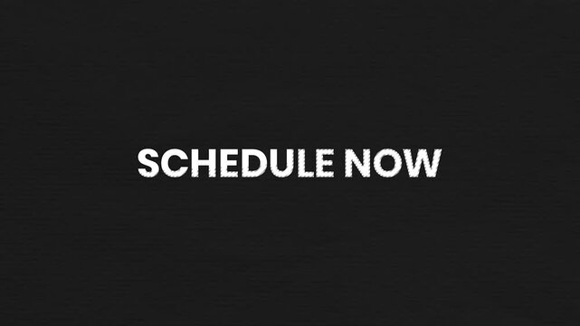 Schedule Now Vintage Text Animation 4K Appointment Booking Visual for Business Services and Consultation Campaigns