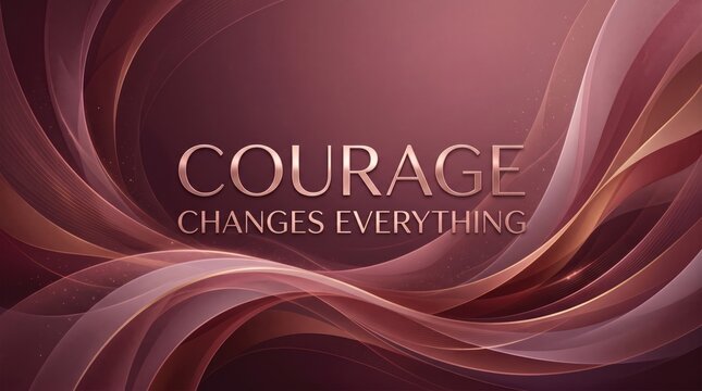 Breast Cancer Awareness Month abstract background Motivational text courage changes everything on abstract background illustration