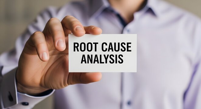 Root cause analysis identifying the source of problems