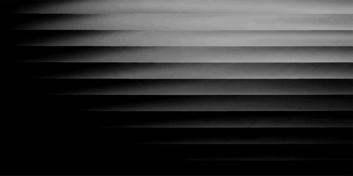 Horizontal black and white striped metal background featuring a textured corrugated steel wall pattern and metallic shutter line design