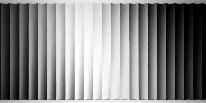 An abstract industrial background features a gray and white striped pattern of vertical metallic lines, showcasing a sleek silver corrugated steel texture from modern architecture
