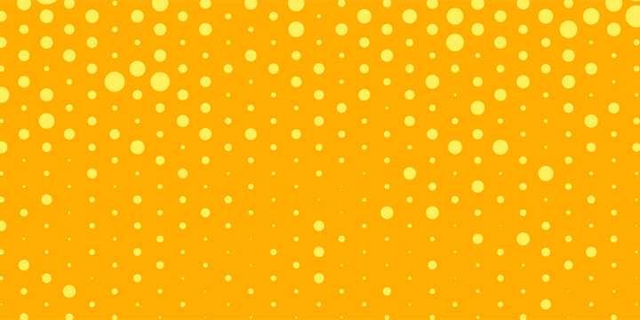 Yellow halftone pattern. Retro comic gradient background. Bright orange pixelated dotted texture overlay. Cartoon pop art faded gradient pattern. Vector backdrop for poster, banner,vector eps 10