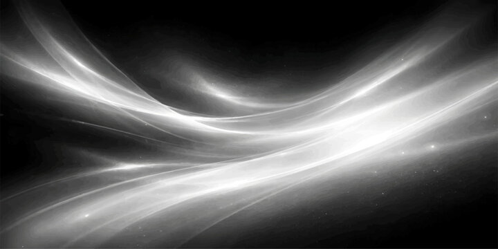 Abstract black and white motion design background featuring dark blue waves, digital light lines, and a glowing energy texture