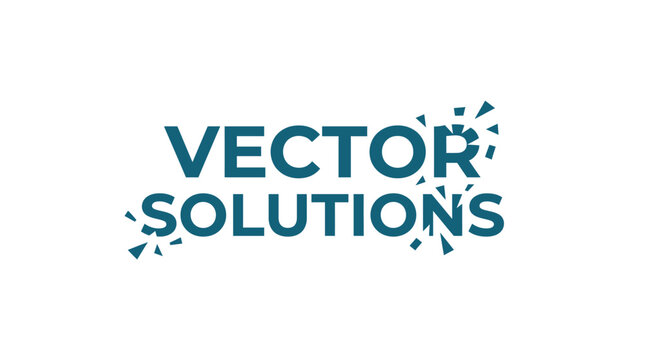 Vector Solutions Broken Text - Abstract Typography Illustration