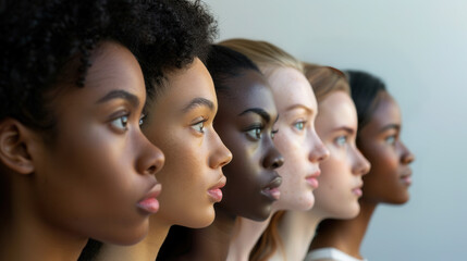 Obraz premium Multiracial women portrait representing inclusion equality and social diversity
