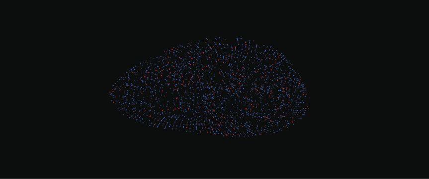 Abstract digital cloud of dots representing big data or network connection vector illustration