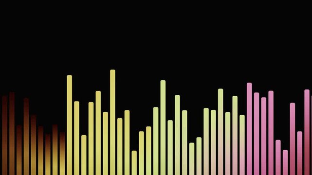 Colorful sound wave graphic display.