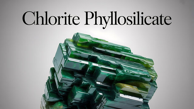 Chlorite Phyllosilicate mineral specimen with layered structure and green color  geological formation  mineralogy  natural wonders