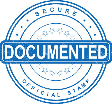 Secure Documented Official Stamp Illustration