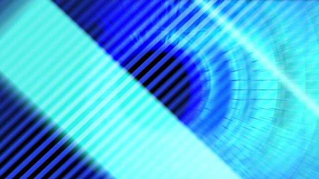 Abstract creative motion glowing light stripe on digital eye background. Video animation Ultra HD 4k footage.