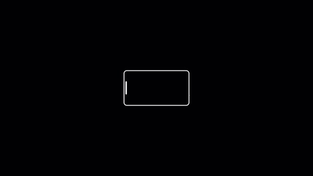 Rotate your phone screen animation on transparent background, rotate you Smartphone and turn your device in 4k, Rotate your phone horizontal to vertical orientation.