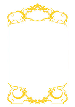 Rococo Vintage Border And Frame Luxury Ornamental Decorative Illustration