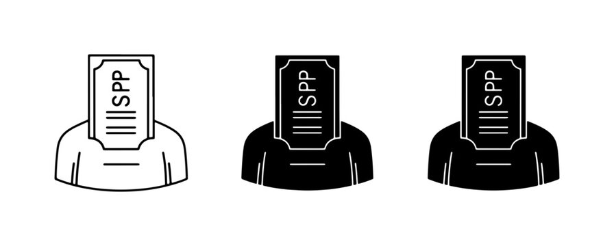 SPP Ticket Icon Set, Event Pass, Admission Stub, Vector Graphics
