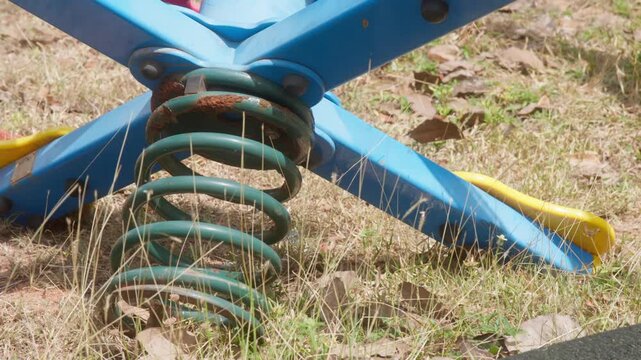 Abandoned and deteriorating children&rsquo;s playground in a regional Australian town. Themes of rural decline, economic hardship, population change, community neglect and ageing infrastructure. Clip 7