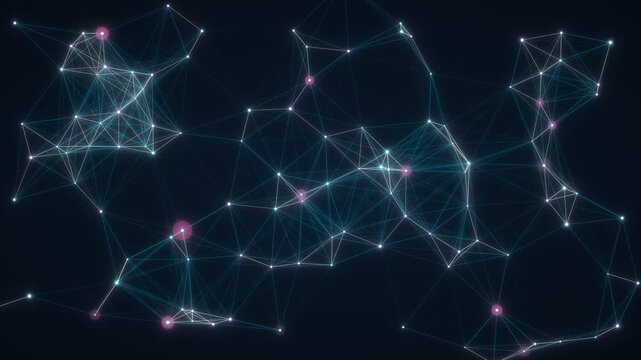 Ai Technology Network Abstract Background with Digital Data Flow and Plexus Connections