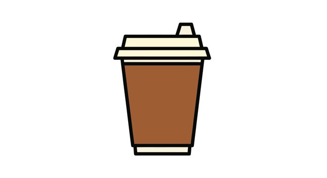 Brown Disposable Coffee Cup.