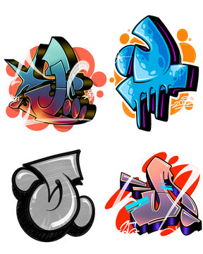 Graffiti letters alphabeth style mural street art buble trow up tagging wildstyle design emblem enamel pin initial name tag icon wallpapper
