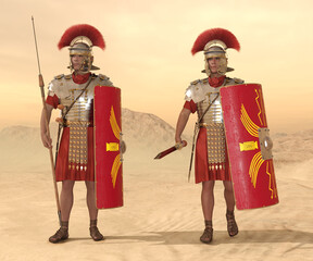 Römische Centurionen in einer Wüstenlandschaft © Michael Rosskothen
