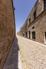Fototapeta premium in the old town of Rhodos on Rhodos Island, Greece
