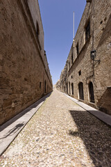 Fototapeta premium in the old town of Rhodos on Rhodos Island, Greece