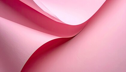 Fototapeta premium Soft pink and magenta paper folds create an abstract flowing background.