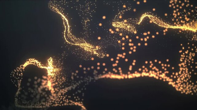 Dynamic Abstract Light Particles in Motion for Technology and Science concepts
