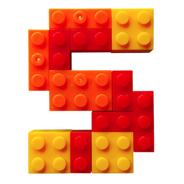 plastic toy blocks letter s