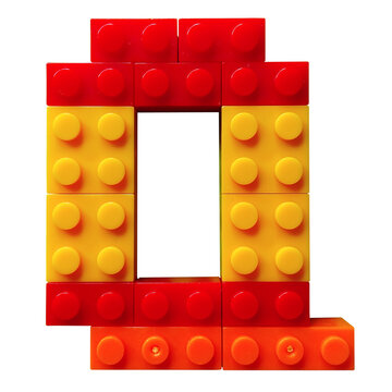 plastic toy blocks letter q