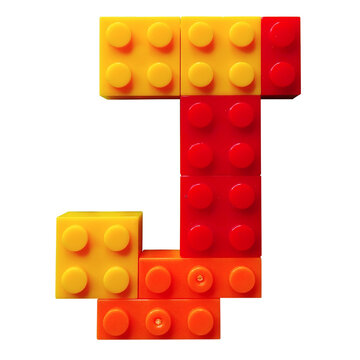 plastic toy blocks letter j