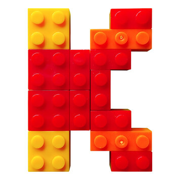 plastic toy blocks letter k