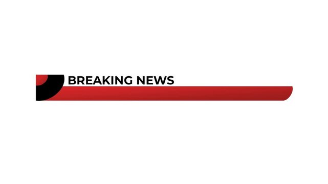 Dynamic Breaking News Lower Third Graphic for Broadcast and Digital Media.
