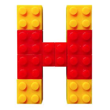 plastic toy blocks letter h