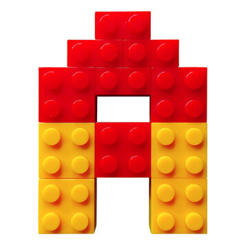 plastic toy blocks letter a