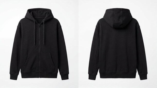 Black Hoodie Mockup Front and Back